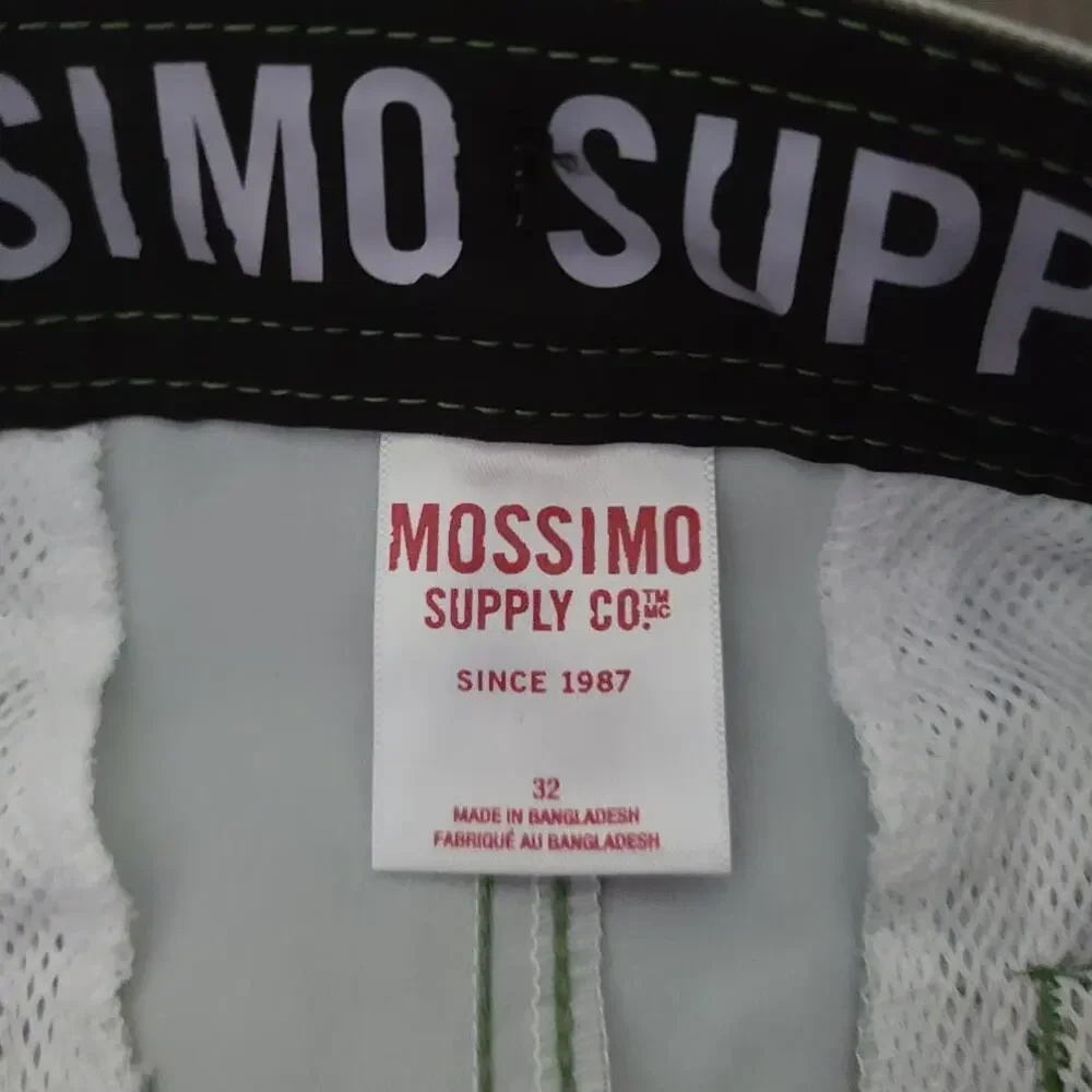 NEW Mossimo Supply Co swim board shorts - olive green camoflauge - 32